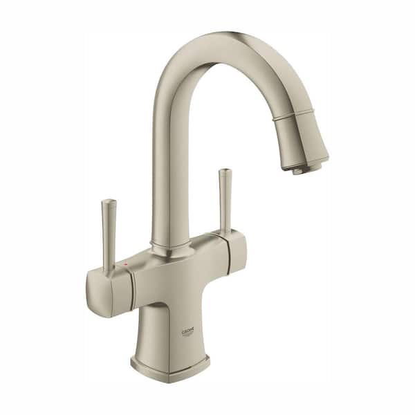 GROHE Grandera Single Hole 2-Handle 1.2 GPM Bathroom Faucet with Handles in Nickel InfinityFinish