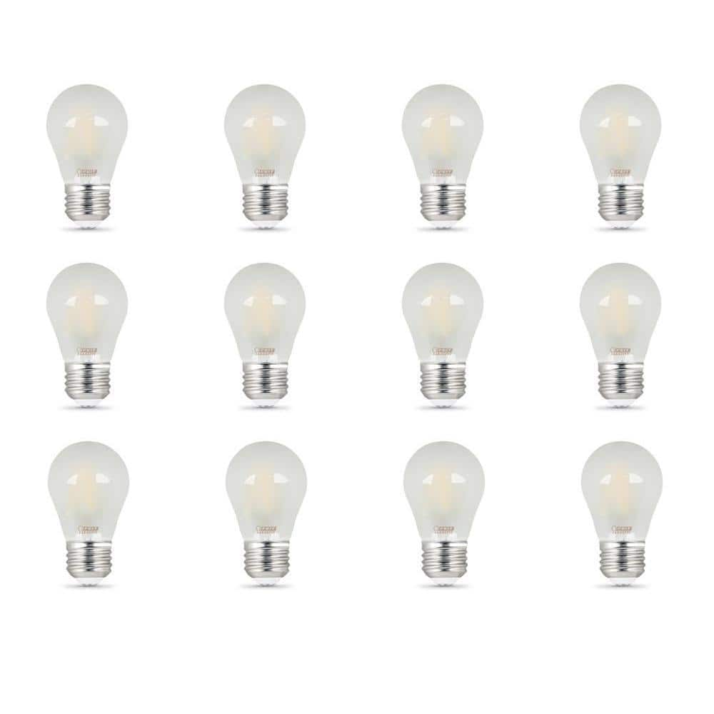 40-Watt Equivalent A15 Dimmable Filament Frosted Glass LED Ceiling Fan Ligh
