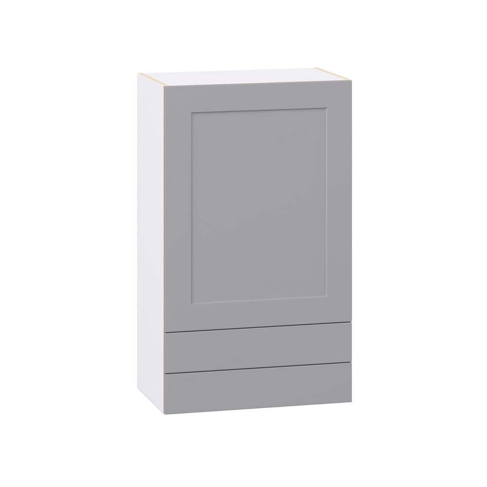 Roseland 24 in. W x 14 in. D x 40 in. H Assembled Shaker Wall Kitchen Cabinet in Slate Gray with 2 Drawers price history on PriceWatchPro