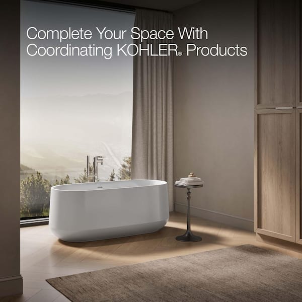 KOHLER Ceric 60 in. x 29 in. Freestanding Deep Soaking Acrylic