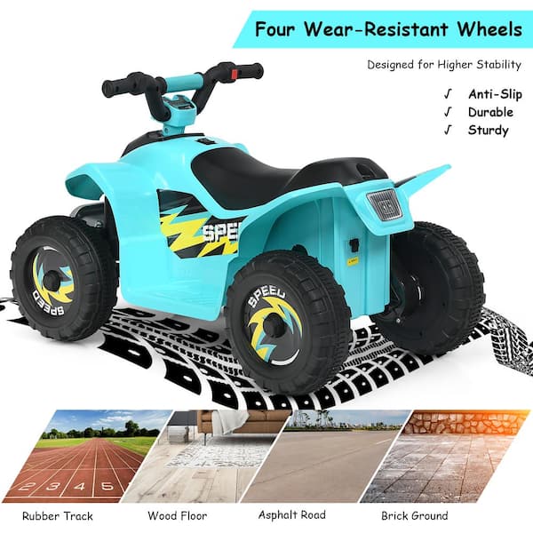 Costway 6-Volt Kids Electric Quad ATV 4 Wheels Ride-On Toy for