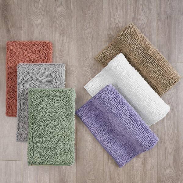 Resort Collection Plush Shag Chenille Aqua 24 in. x 60 in. Bath