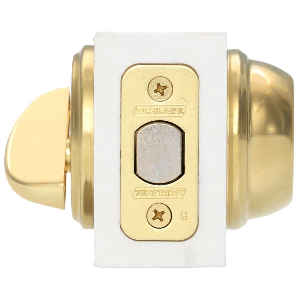Bright Brass Single Cylinder Deadbolt for Exterior Doors