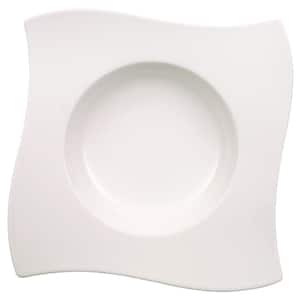 New Wave White Porcelain Rim Soup Bowl