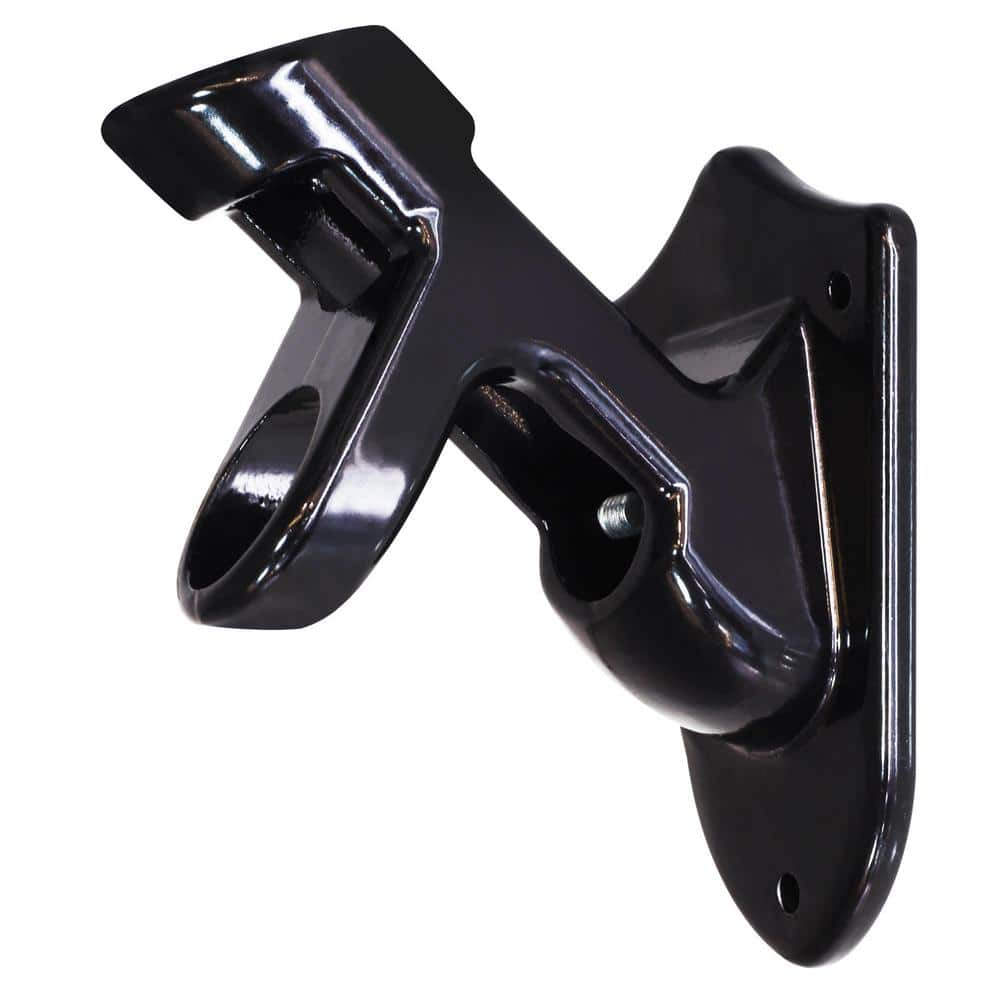 ANLEY 1 in. 2-Position Black Aluminum Flagpole Bracket A.Bracket.Fixed ...