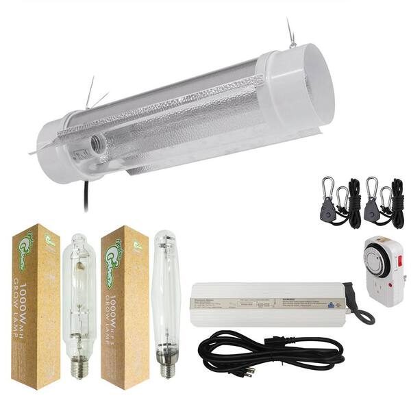 Hydro Crunch 1000-Watt HPS/MH Grow Light System with 6 in. Cool Tube with Wing Reflector