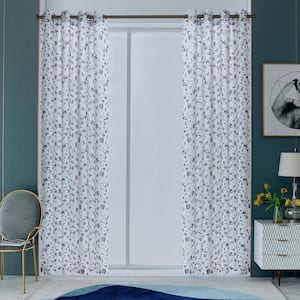 Alexxa 108 in.L x 54 in. W Sheer Polyester Curtain in Grey