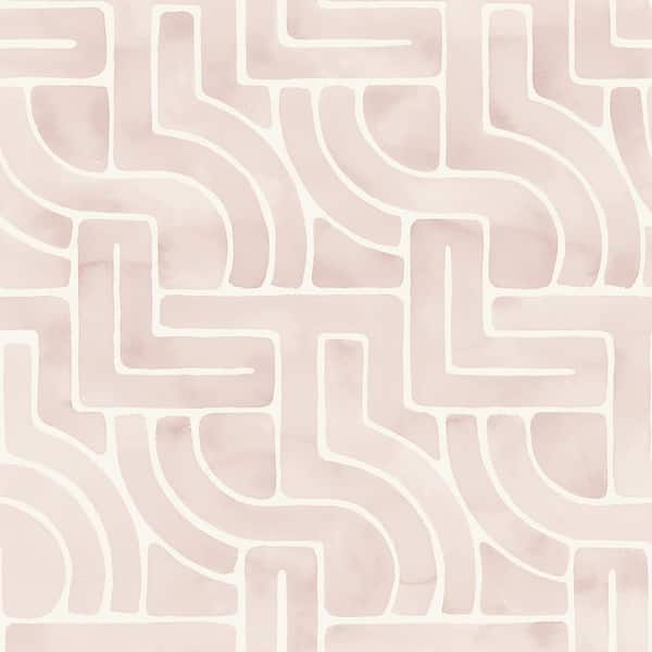 NuWallpaper Pink Blythe Peel and Stick Wallpaper Sample
