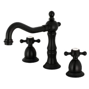 Victorian 8 in. Widespread 2-Handle Bathroom Faucet in Matte Black