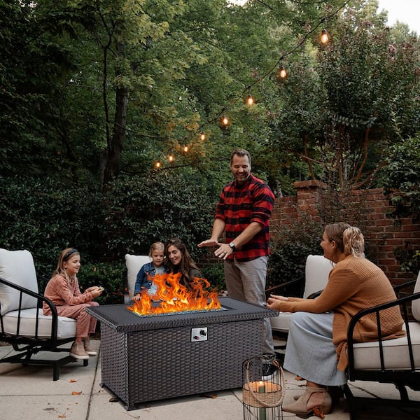 Erommy 50 In 000 Btu Rectangular, Best Propane Fire Pit That Puts Out Heat