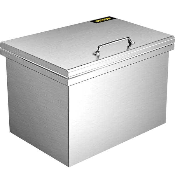 VEVOR 65.4 qt. Bar Ice Chest with Hinged Cover 28 in. x 14 in. x 17 in. Drop in Ice Bin for Outdoor Kitchen QRSJ28X14X178AJ5IV0