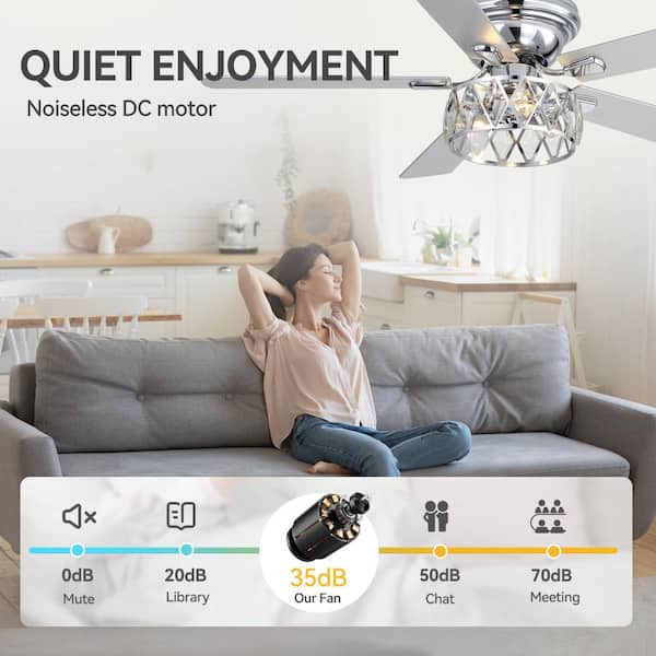 シャンデリア　カリフォルニア　バーニング　24V Flashwind Bernard 52 in. Indoor Chrome Chandelier Hugger Ceiling