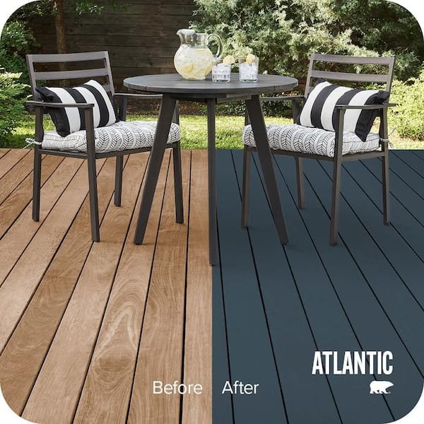 1 gal. #SC-101 Atlantic Solid Color Waterproofing Exterior Wood Stain and Sealer