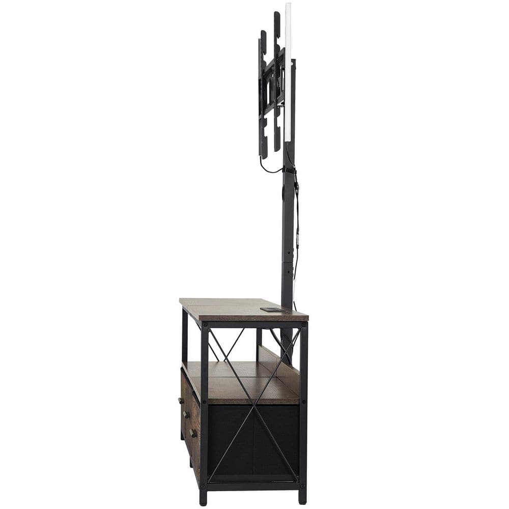 52in. Television Stand, Ideal for Bedroom or Living Room, Brown, Suitable for TVs up to 75in., Entertainment Unit price history on PriceWatchPro
