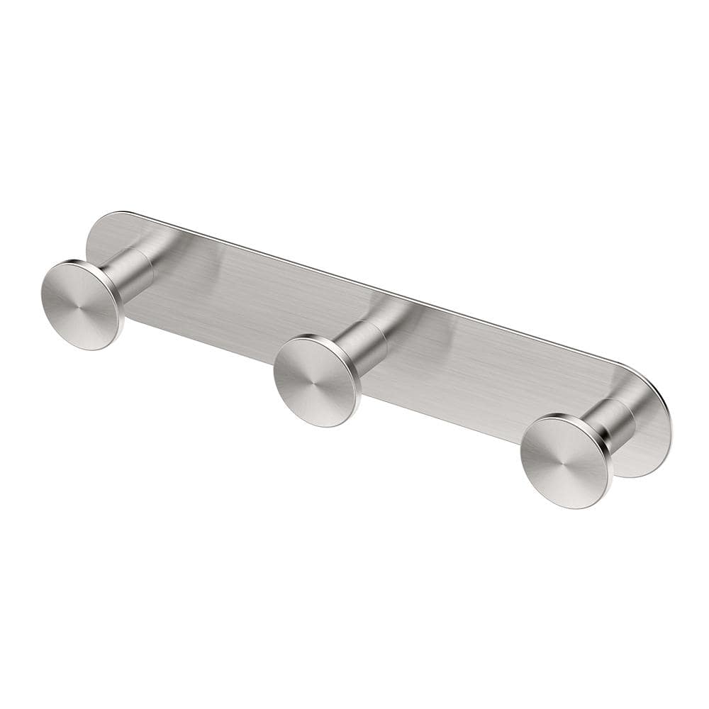 Gatco Glamour Triple Robe Hook in Satin Nickel 1286 - The Home Depot