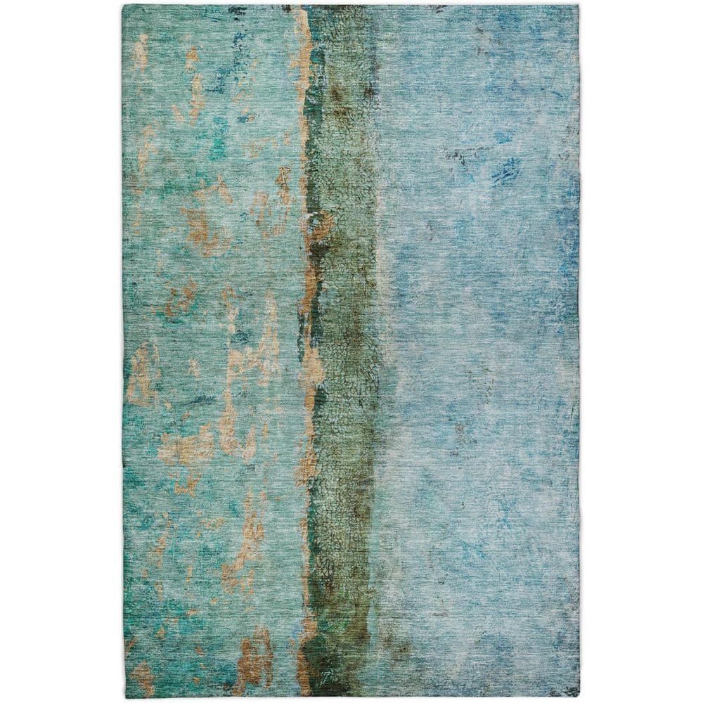 Dream Shag Premium Machine Washable Abstract ADS605 Blue 5 ft. x 7 ft. 6 in. Area Rug price history on PriceWatchPro