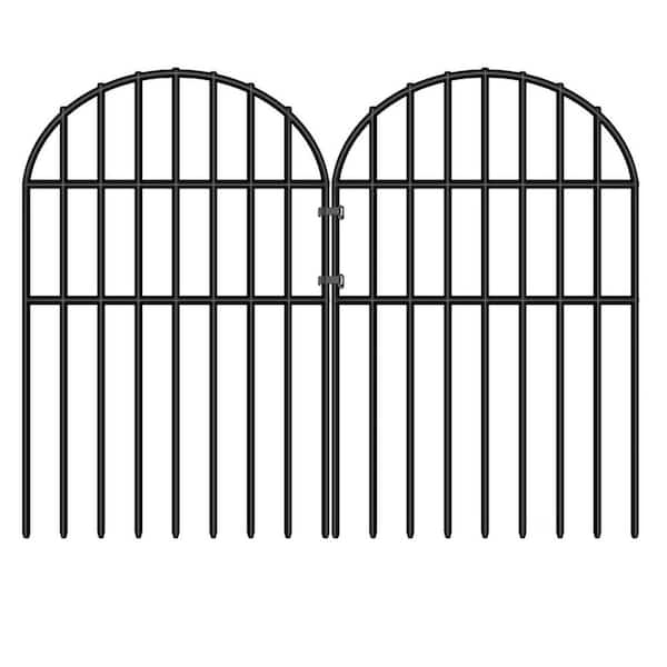 Oyezvary 17 in. Rustproof Metal Garden Fence Animal Barrier No Dig Design 1.25 in. Gap 25 Panels for Outdoor Yard Protection