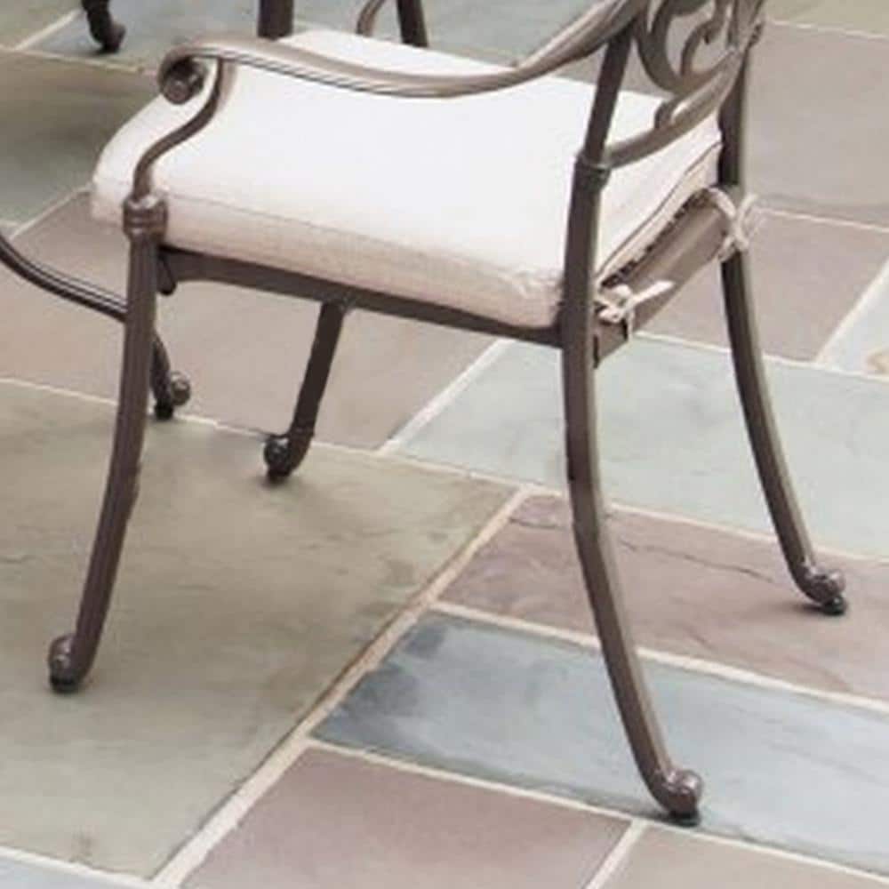Capri 42" Taupe Cast Aluminum 5-Piece Outdoor Dining Set