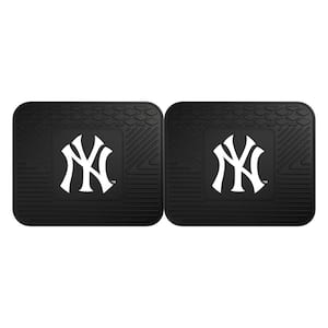 MLB New York Yankees Black Heavy Duty 2-Piece 14 in. x 17 in. Vinyl Utility Mat