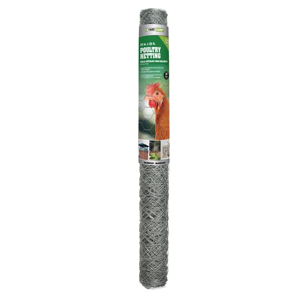YARDGARD 2 in. Mesh x 2 ft. x 25 ft. 20-Gauge Galvanized Poultry Netting