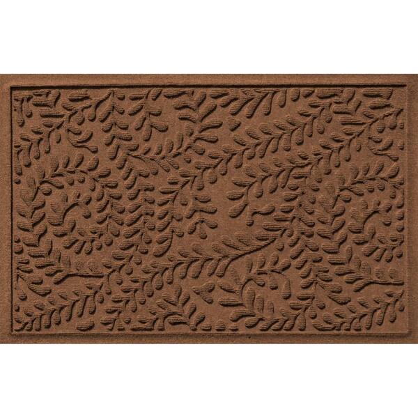 Bungalow Flooring Waterhog Diamonds 35 in. x 97 in. Pet Polyester Indoor Outdoor Runner Dark Brown