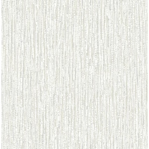 Corliss Light Grey Beaded Strands Matte Non-pasted Paper Wallpaper