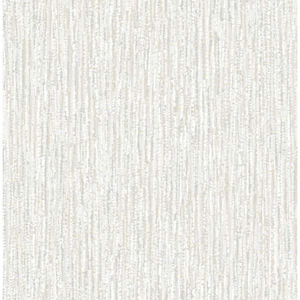 A-Street Prints Corliss Light Grey Beaded Strands Wallpaper Sample