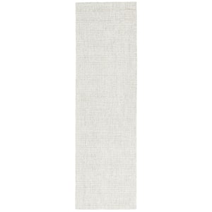 Abstract Sage/Ivory 2 ft. x 8 ft. Geometric Speckled Runner Rug