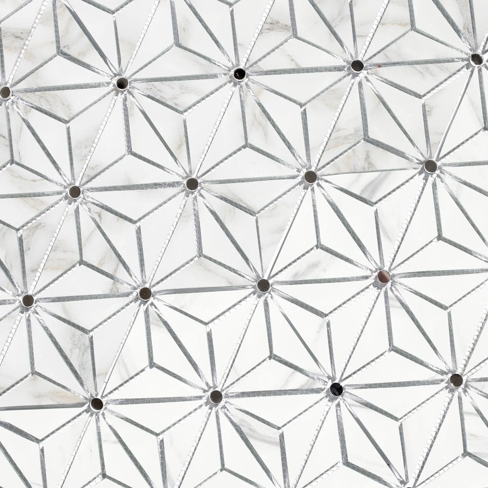 Musico Calacatta Gold Multi-Finish Glass Mosaic Tile