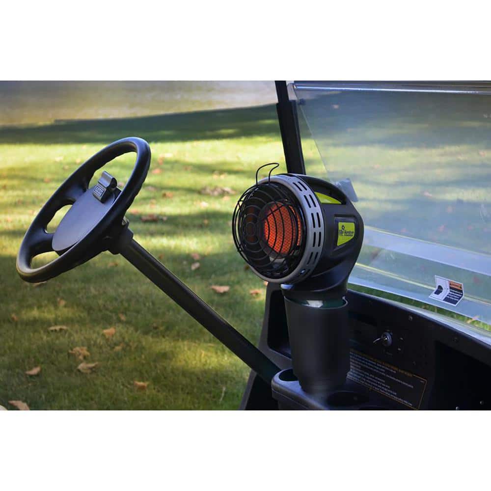 Black and Silver Portable Propane Golf Cart Heater