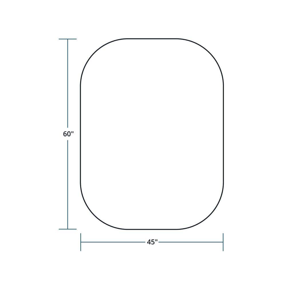 Evolve Clear Vinyl Rectangular Office Chair Mat 45" x 60"