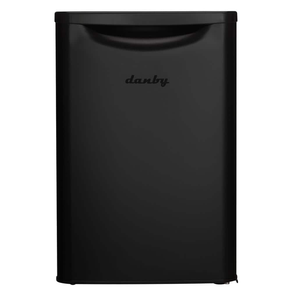 Danby 17.68 in. 2.6 cu.ft. Mini Refrigerator in Black, Matte Black
