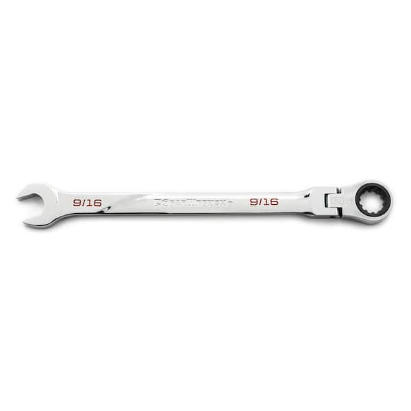 GEARWRENCH 9/16 in. SAE 120XP Universal Spline XL Flex Head Combination Ratcheting Wrench