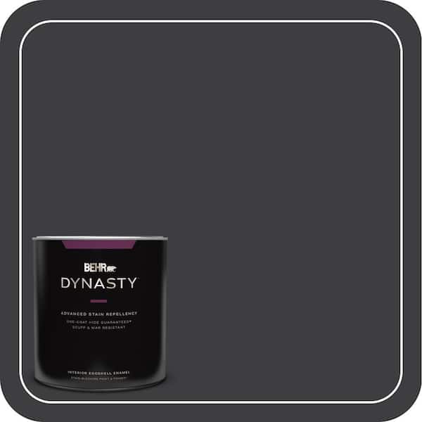 1 qt. #PPH-34 Black Smoke Eggshell Enamel Interior Stain-Blocking Paint & Primer