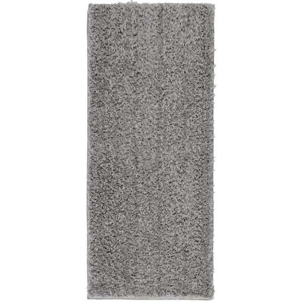 StyleWell Novella Gray 2 ft. x 5 ft. Shag Runner Rug