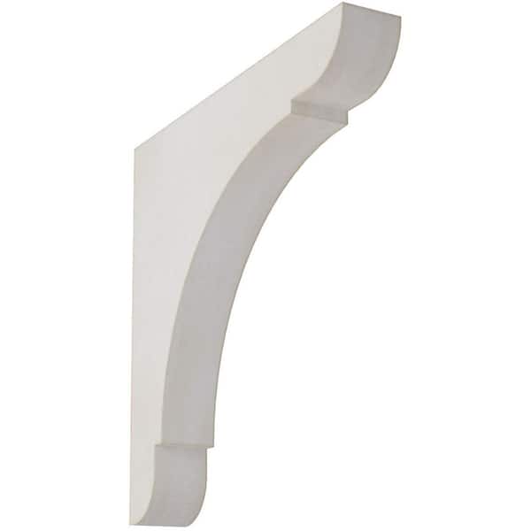 Ekena Millwork 1-3/4 in. x 12 in. x 12 in. Chalk Dust White Extra Large Olympic Wood Vintage Decor Bracket