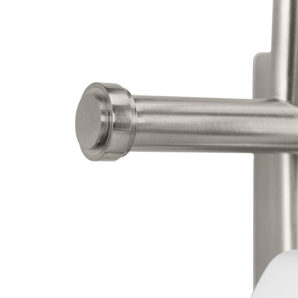 Preston Brushed Nickel 2-Light Bath Vanity with Opal Glass Shades