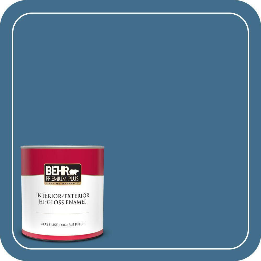 1 qt. #M500-5 Sojourn Blue Hi-Gloss Enamel Interior/Exterior Paint & Primer price history on PriceWatchPro