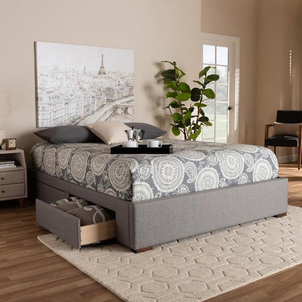 platform storage beds queen size