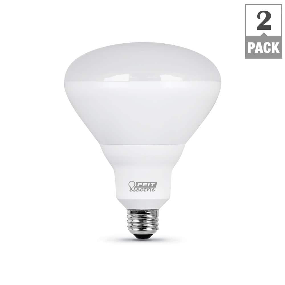 Feit Electric 65-Watt Equivalent Frosted White Dimmable LED Flood Light Bulb 2-Pack