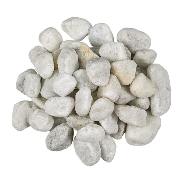 Himalaya White 0.5 cu. ft. per Bag (0.25 in. to 0.75 in.) Bagged Landscape Pebbles (1 Bag/0.5 cu. ft.)
