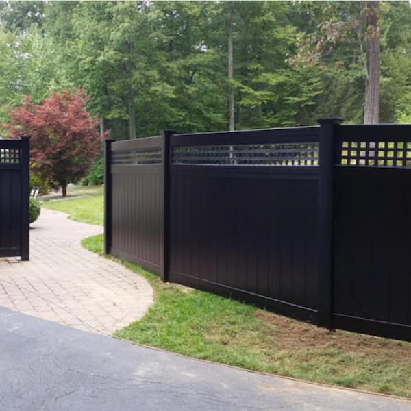 Fence Armor Black Demi Fence Post Guard 5.5 in. L x 3 in. H x .5 in. D for Wood