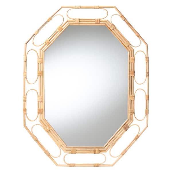 Remedy Natural Rattan 31.5 in. W x 40.9 in. H Mirror