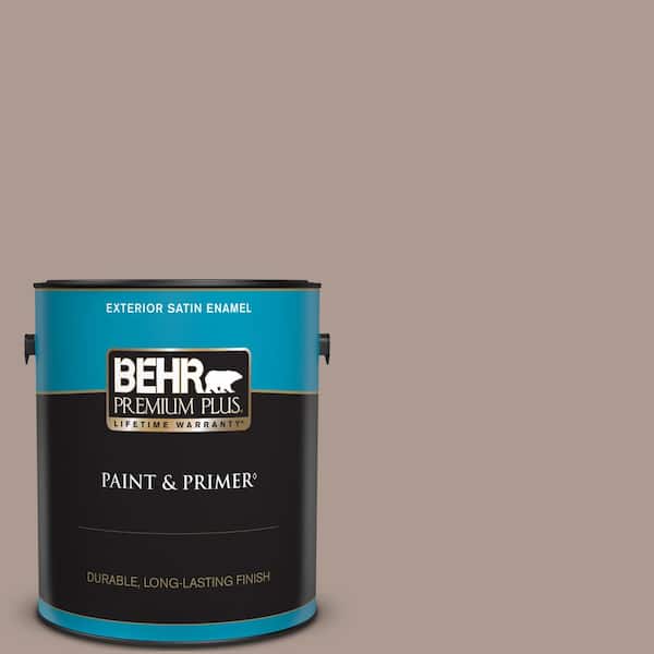 BEHR PREMIUM PLUS 1 gal. #ECC-61-1 Desert Dusk Satin Enamel Exterior Paint & Primer