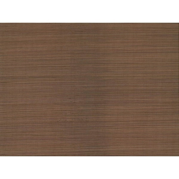 Kenneth James Xue Dark Brown Textured Non-Pasted Grasscloth Paper Wallpaper