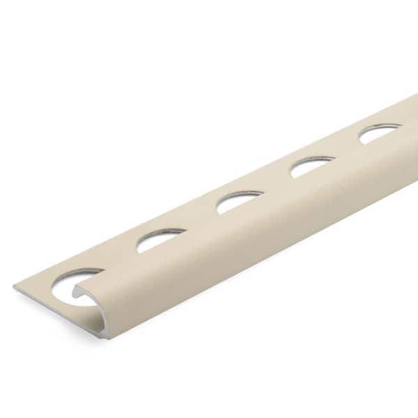 Textured Oyster 3/8 in. x 98.5 in. Aluminum Bullnose Tile Edging Trim