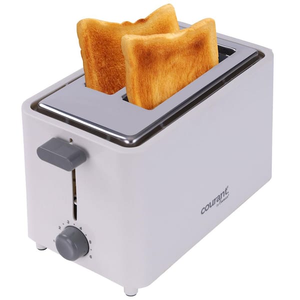 2-Slice Toaster, Cool Touch, Extra-Wide Slots for Bread & Bagels, 6 Shade Settings, Crumb Tray, Lift Feature, White