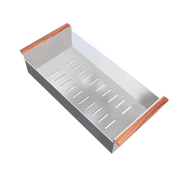 17 in. x 8 in. Stainless Steel Colander