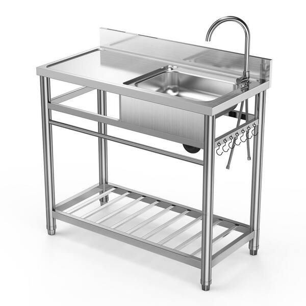 thumbnail image 2 of PINXOR Stainless Steel Sink Hole Cover, Silver Faucet Plate, Kitchen Accessory, Easy Install 2 of 9