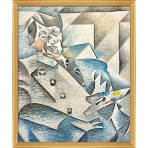 22.5 in. x 26.5 in. Portrait of Pablo Picasso by Juan Gris Piccino Luminoso Framed Abstract Oil Painting Art Print